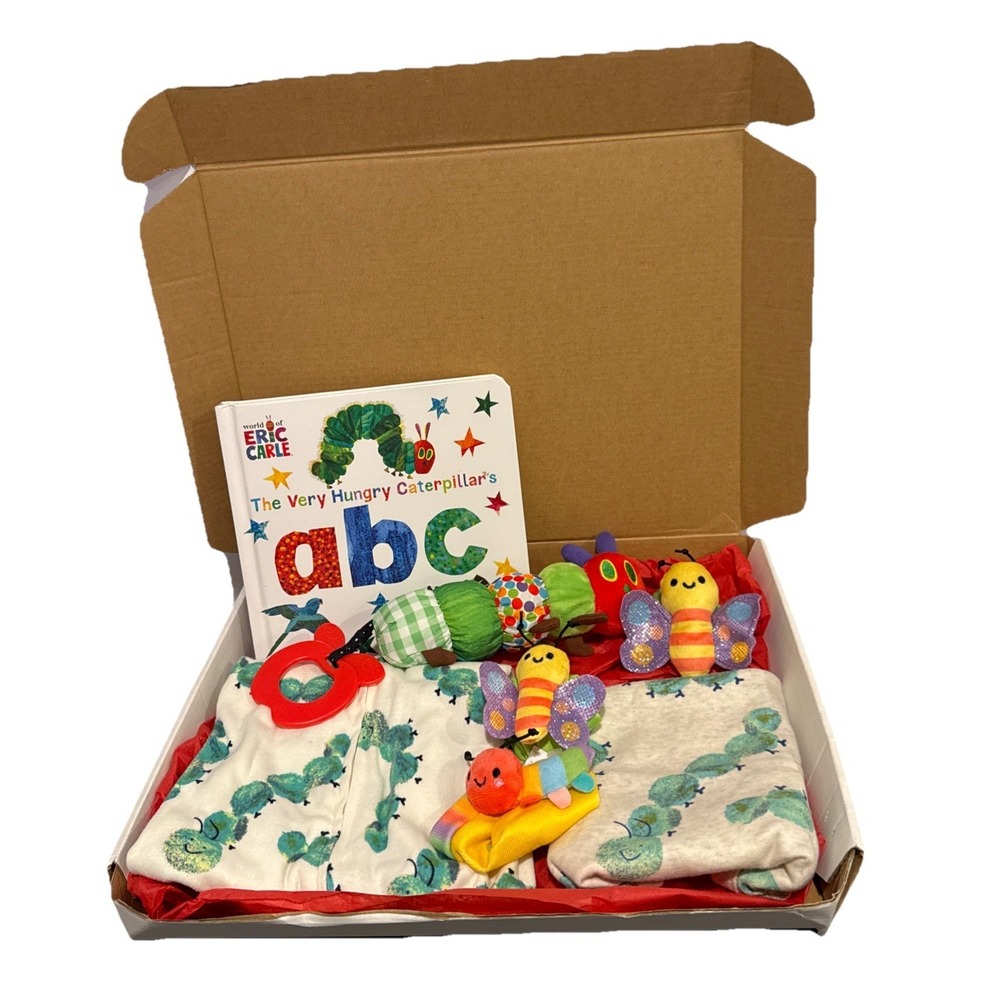 Newborn Baby Gift Box, The Very Hungry Caterpillar ABC Book, Unisex Baby Shower